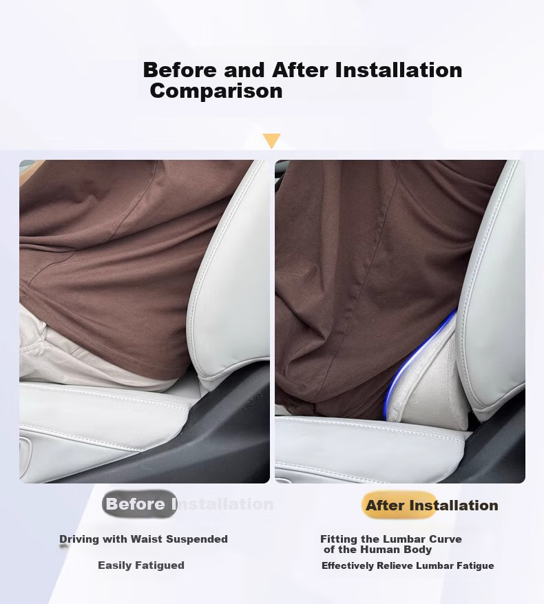 GREAT LIFE Car Lumbar Support Cushion, Thin Small Waist Pillow, Tailbone Car Backrest, Waist Protection Seat Support, Memory Foam Lumbar Pillow, Waist Pad 3