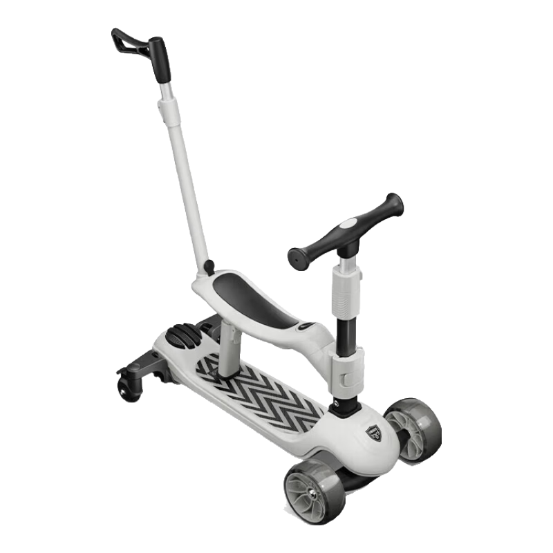 BEIESTATE Supreme Pro Scooter Four-In for Children Aged 1-3 Foldable Birthday Gift Mica Gray