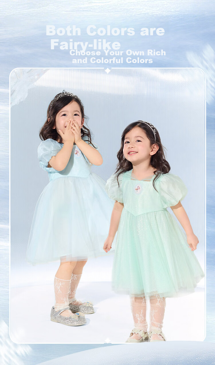 BALABALA [Aisha IP] Girls' Dress, Children's Summer Dress, Sweet Skirt for Young And Middle-Aged Childre 6