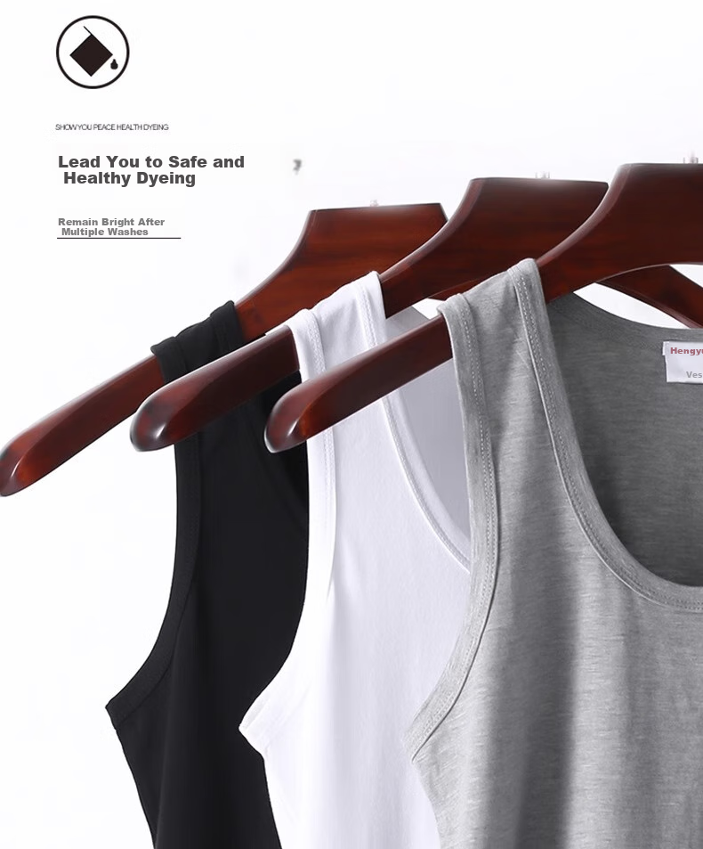 Hengyuanxiang Men's Modal Cotton Thin Slim-Fit Sports Tank Top, Ice Silk Undershirt Vest, Floral Gray Cross-Back Vest 10