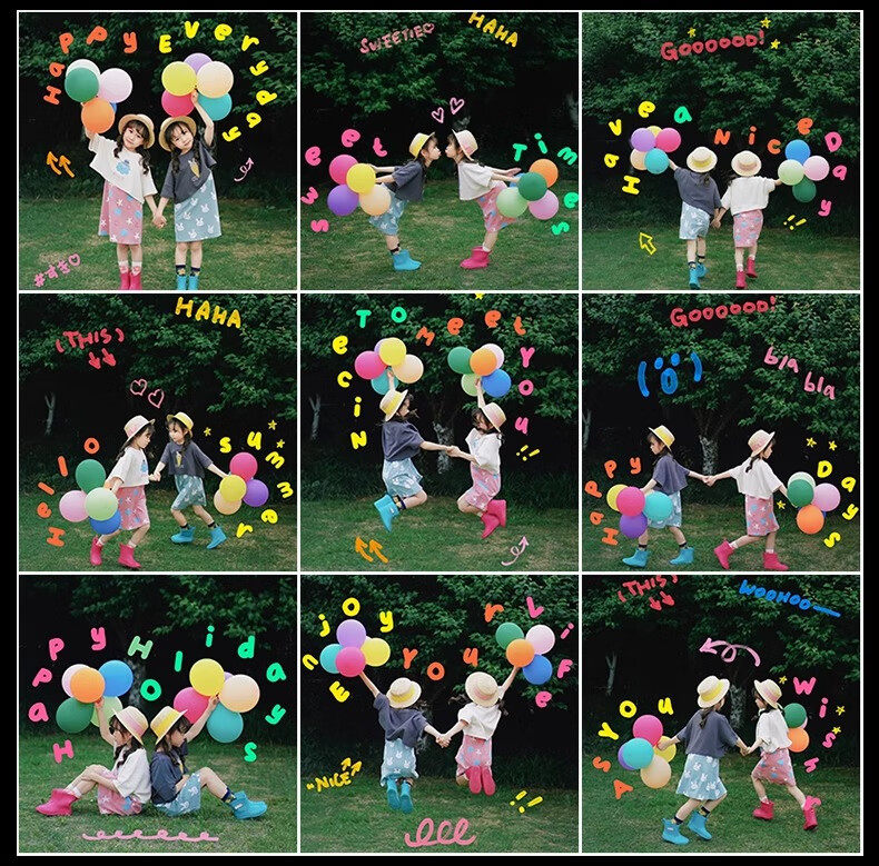 Yuanhui Children's Day Party Handheld Balloon Mall Event Decoration Photo Props for Boys And Girls, Baby Decorations Scene 2
