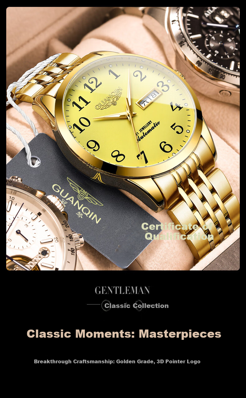 GUANQIN Digital Watch for Middle-Aged And Elderly Men, Mechanical Watch 2026 New Large Dial Waterproof Gift for Dad on Father's Day 7