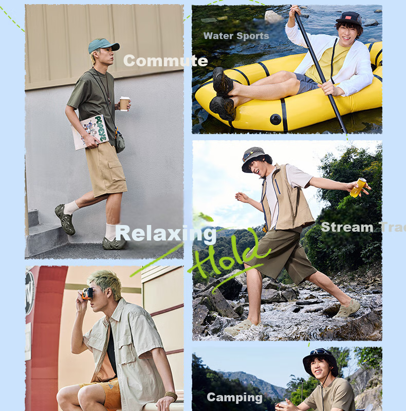 PEAK Taiji Qu Lang Su Xi Shoes for Men, Summer Outdoor Sports Sandals, New Soft-Soled Non-Slip Hole Shoes, DL520791 4