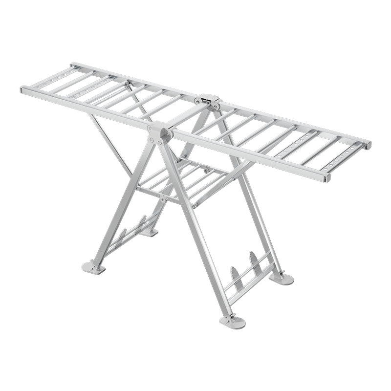 JD Original Floor-Standing Clothes Drying Rack, 1.8 Meters Thick Aviation Aluminum Folding Hanger for Balcony Clothes And Quilts