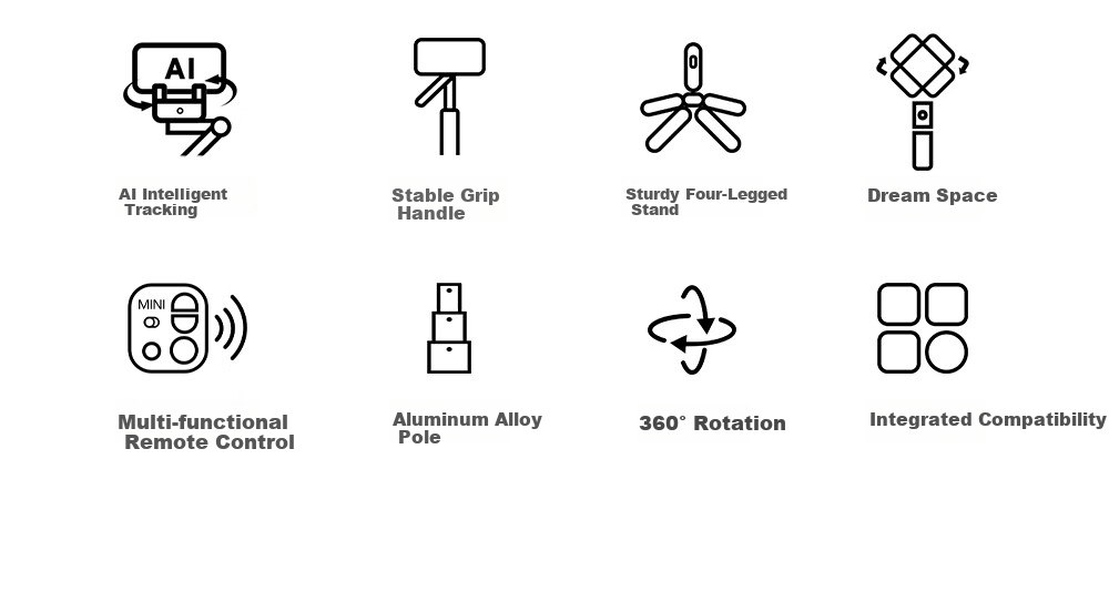 SUOYING [Over 100K Sold] Selfie Stick Gimbal Stabilizer, All-In Shooting Device, Portable Travel 360-Degree Rotation Anti-Shake Three-Axis Phone Stand, Shooting Floor Stand for Live Streaming 3