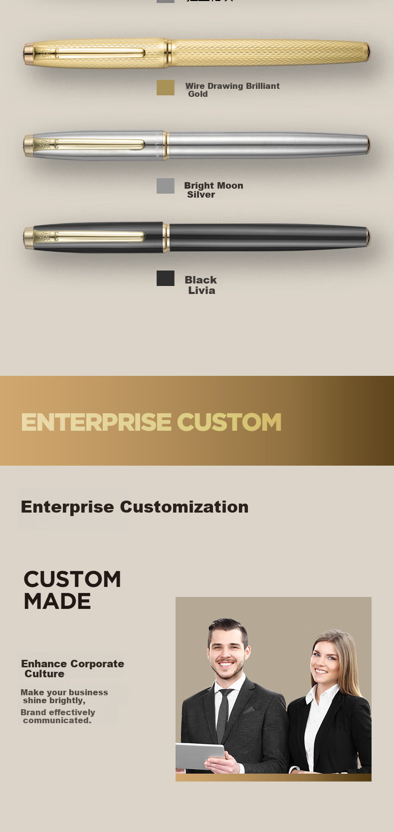 MONTAGUT [Best-Selling Product] Ballpoint Pen Business Gift Daily Writing for Men And Women Office Signature Pen Losate Series Brushed Black 11
