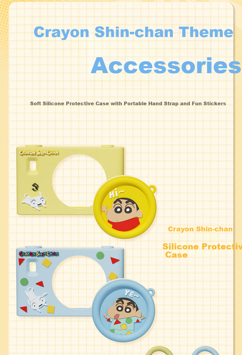 MAQUCC Crayon Shin-Chan Student Camera, High-Definition CCD, for Children Ages 6-10, Popular Toy, Birthday Gift for Girls, Entry-Level Camera for Young Girls, V2 Blue 11
