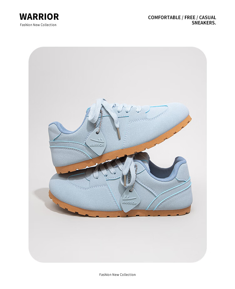 Huili Spring Women's Shoes, White Sneakers, Fashionable Versatile Dexun Shoes, Ladies' Skateboard Shoes 4395Z, Light Blue, Size 37 4