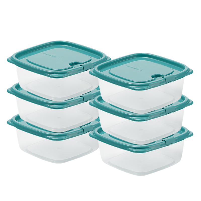 Chahua Food Grade Fresh-Keeping Box Refrigerator Storage Box Fruit Lunch Box Plastic Picnic Box 780ml 6-Piece Set