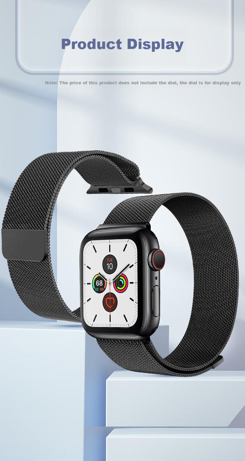 Freeson Compatible with Apple Watch Bands for Apple Watch SE/SE2/SE3/S10/S11/9/8/7 Milanese Loop Magnetic Buckle Strap 38/40/41mm - Pink 6