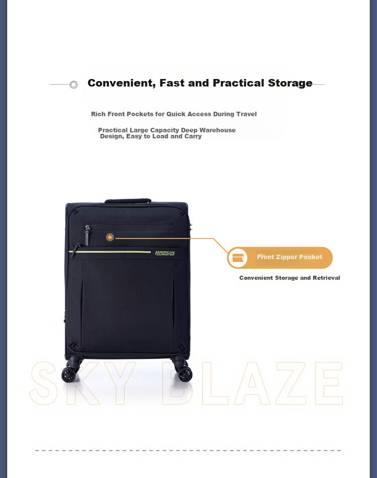 AMERICAN TOURISTER Luggage, 20-Inch Travel Suitcase, Airplane-Friendly Business Carry-On, Trolley Case, Soft Shell, Password Lock, UB6 Gray 4