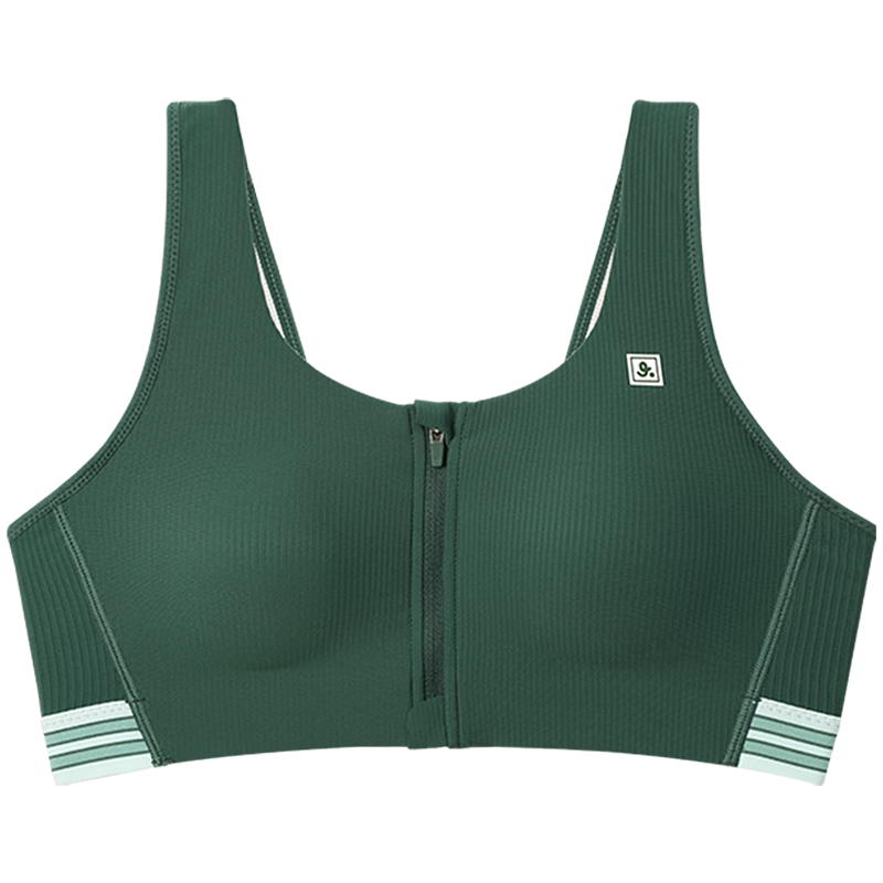 Jiusuiban Front Zipper Sports Bra for Girls 15-18 Years Old Shockproof Fitness Training Yoga Vest