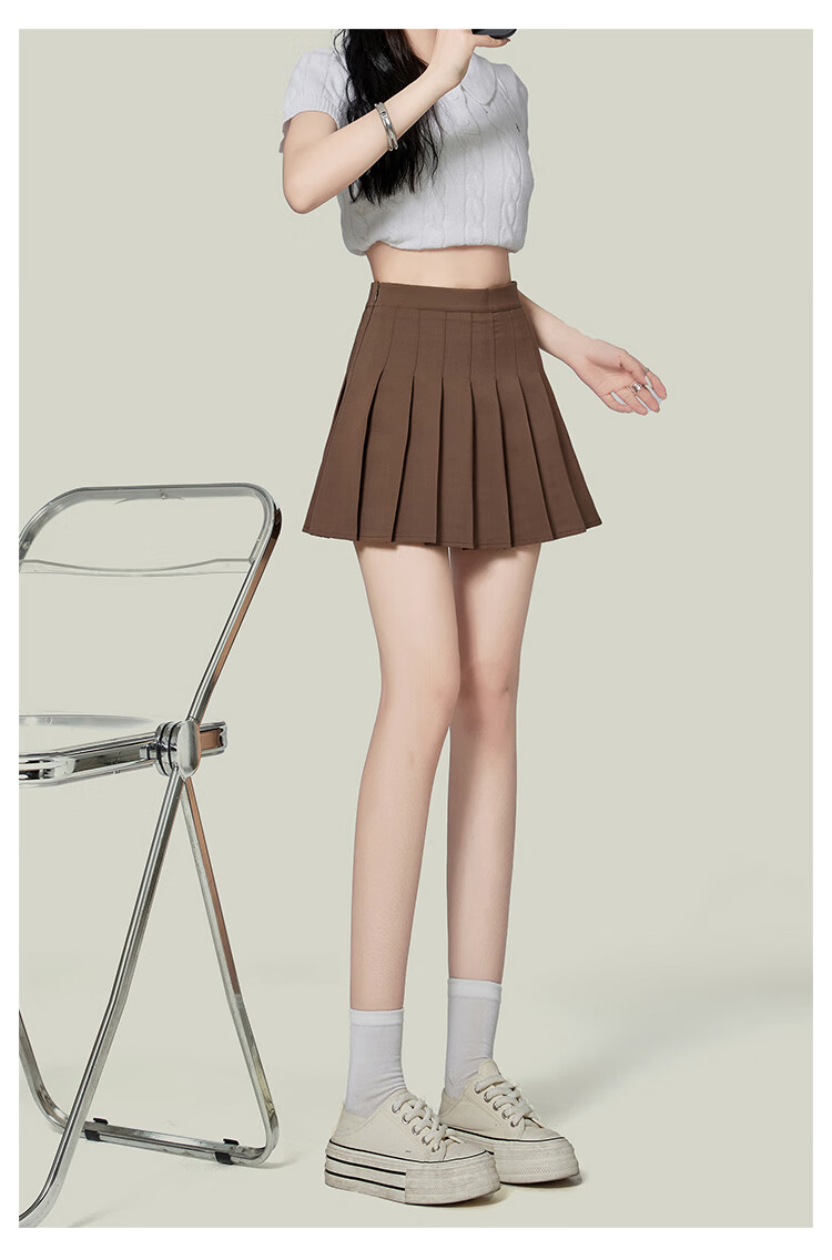 Ziyu Style Pleated Skirt for Women Petite High Waist Slimming Anti-Exposure Blazer Mini Skirt 2026 New Summer Bodycon Half Skirt 20