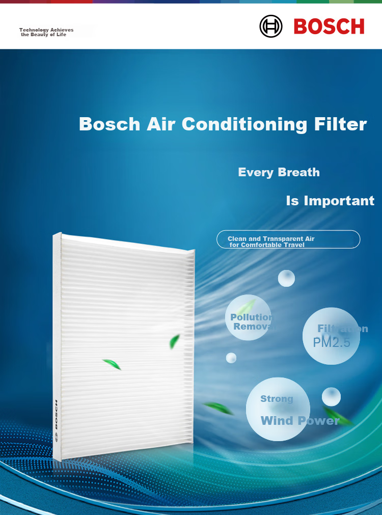 BOSCH Single-Effect Air Conditioning Filter 5249 for Peugeot 4008, Citroen C4, Dongyan Lingzhi, Lingshi A5, Yiwu, Nachi, And Maxus D7 1
