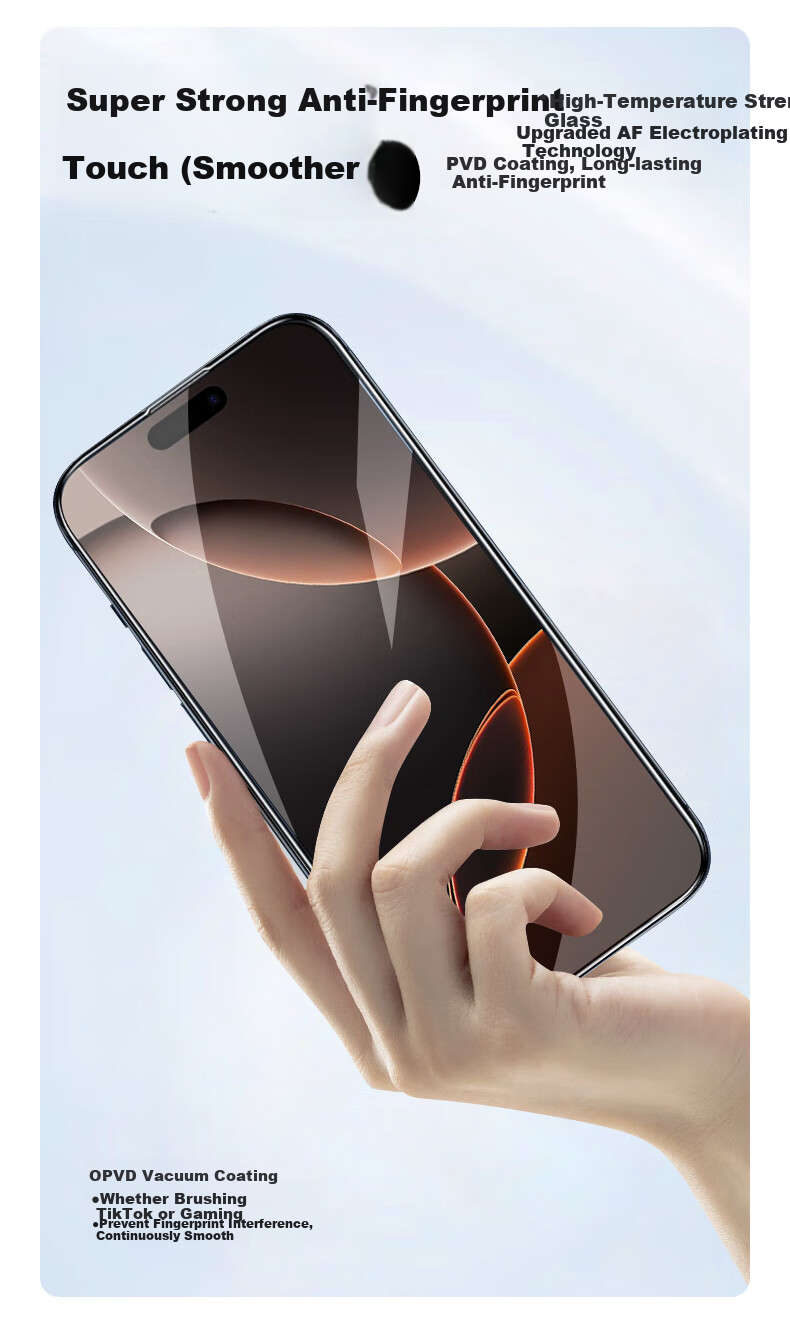 Smorss [Dust-Free Instant Anti-Peeping] Privacy Screen Protector for Apple IPhone 16 Pro Max, 25° Anti-Peeping Tempered Glass Film, Full Coverage Shatterproof Anti-Fingerprint Privacy Protectio 6