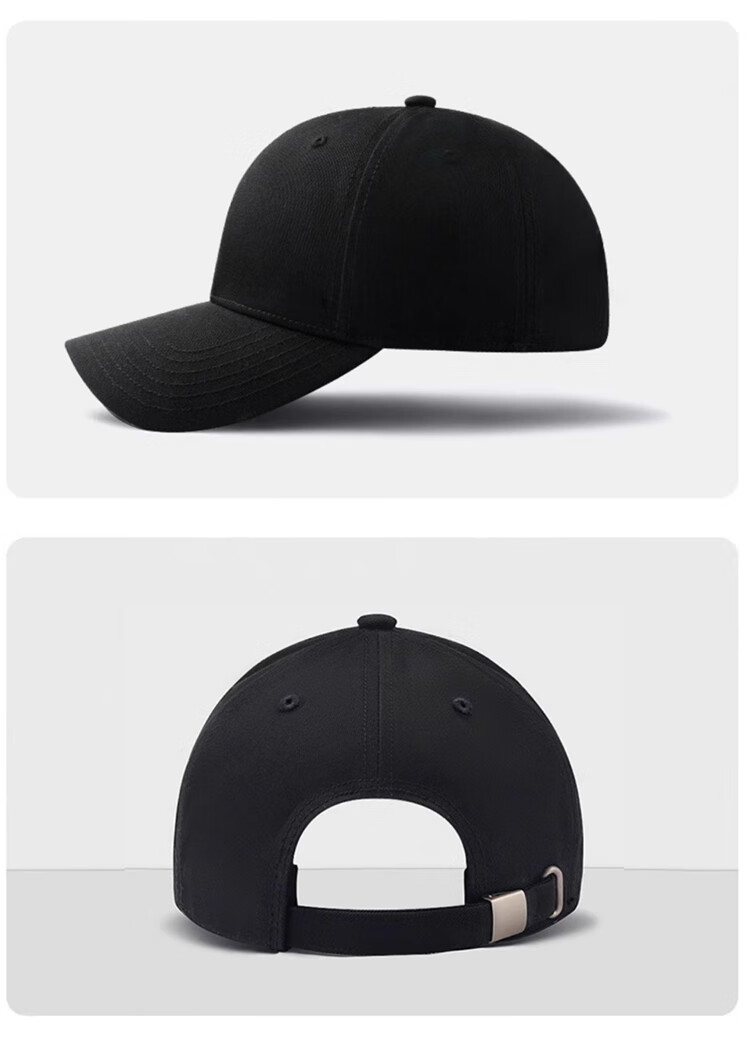 Yuzhaolin Oversized Baseball Cap for Women, Trendy Black, Summer Casual Unisex Korean Style Large Size Visor Hat 3