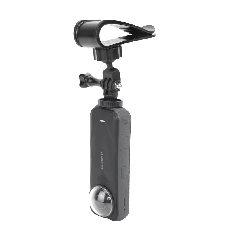 Qiye Car Sun Visor Bracket Compatible with Insta360 X5 Panoramic Camera, Instax5 Accessories X4 First-Person View Acepro2 Car Mount X3
