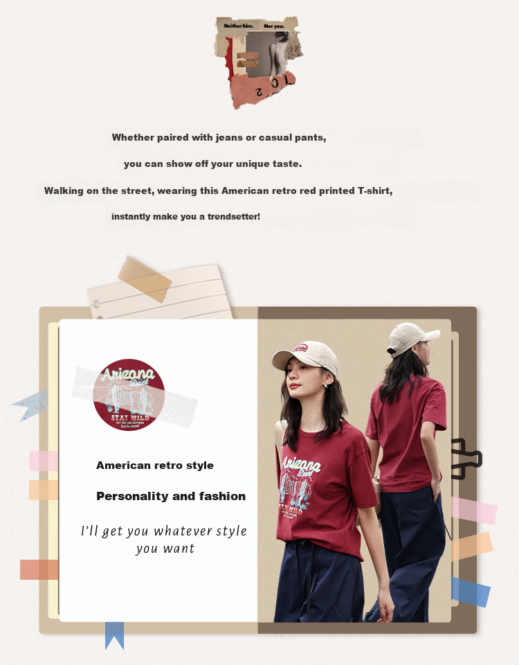 Dme [Vintage Floral Print T-Shirt], Summer Style, Grayish Blue Round Neck Decorative Short-Sleeve T-Shirt for Wome 7
