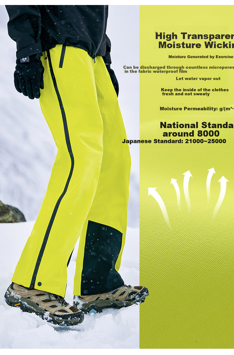 Pioneer Camp Hardshell Hiking Pants for Men, Durable Outdoor Windproof Waterproof Mountaineering Trekking Trousers with Breathable Long Pants 4