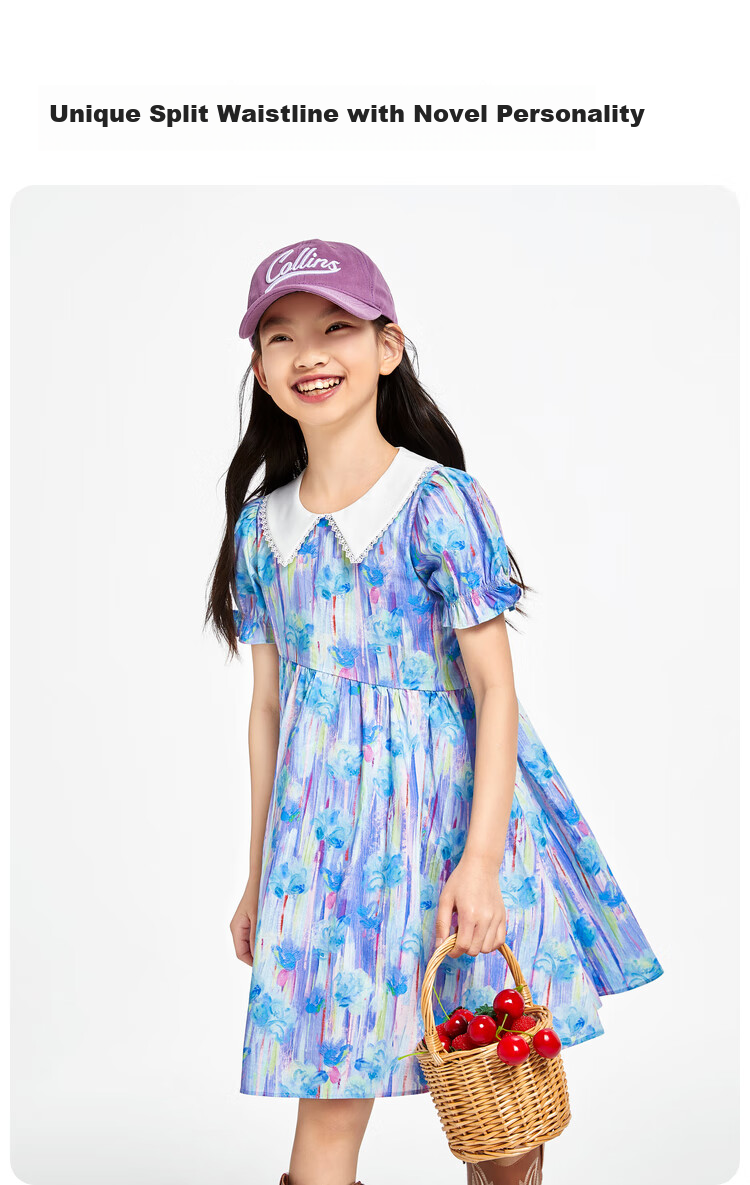 Annil Girls' Short-Sleeve Dress, Summer 2024 4