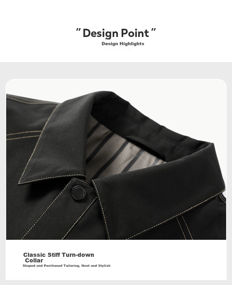 DANCING WOLVES Fashion Stitching Trendy Lapel Casual Jacket Men 001 Black 190 4