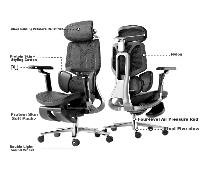 Hbada E3Pro Ergonomic Chair, Computer Chair, Office Chair, Biomechanical Seat, Intelligent Massage, Heating, Lumbar Support 9