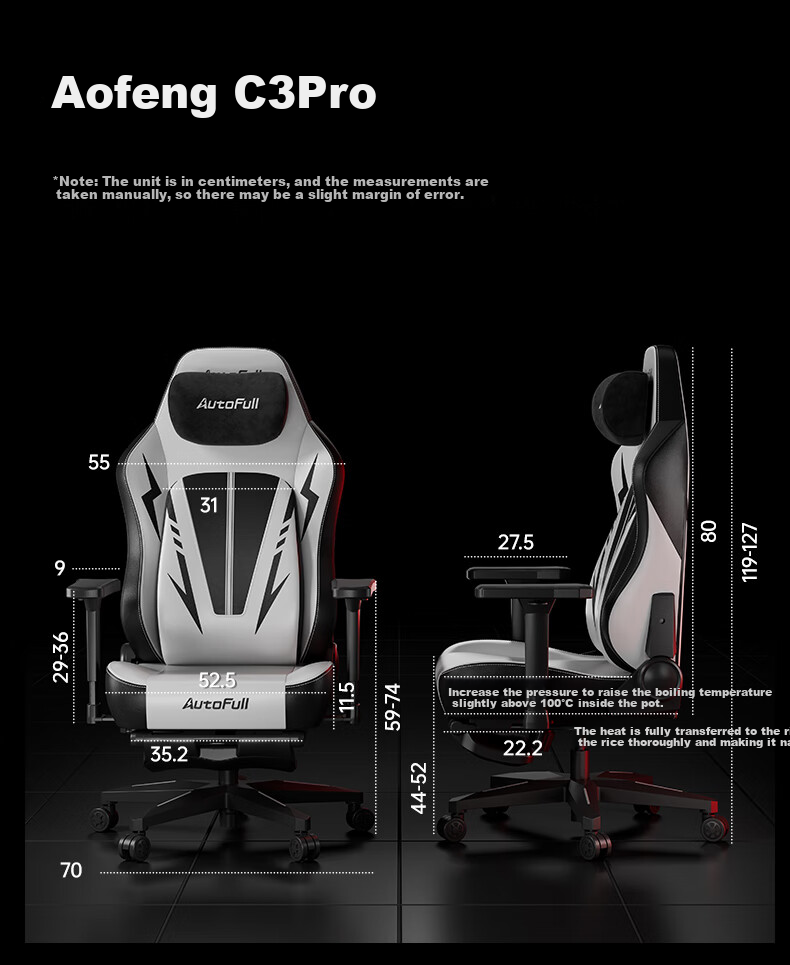 AutoFull C3Pro Little White Bear Ergonomic Gaming Chair for Women, Computer Chair, Office Chair, Reclining Chair for Long Sitting 21