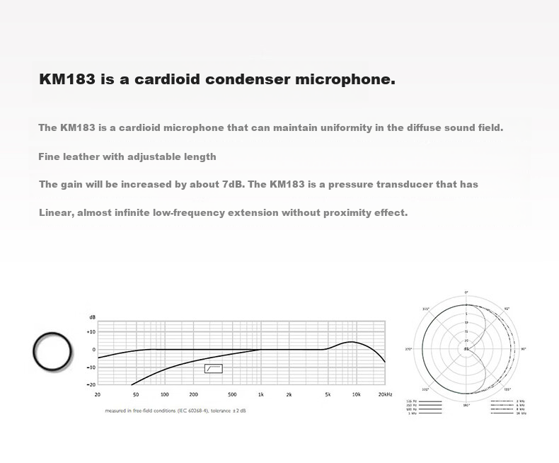 NEUMANN KM184 Small Diaphragm Condenser Microphone Professional Recording Instrument-Specific Heart-Shaped Directional Condenser German Import Broadcast-Grade Sound Quality 6