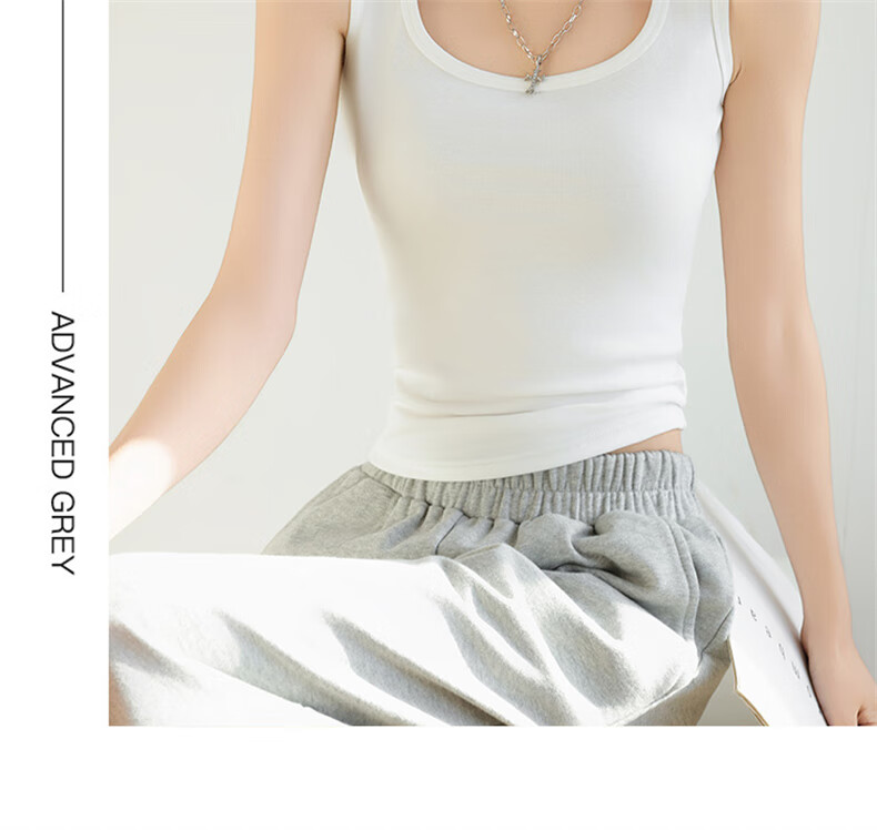 LangSha Spicy Girl Women's New Racerback Camisole Wide Shoulder Strap Slim Fit Sleeveless Top for Layering and Outerwear 17
