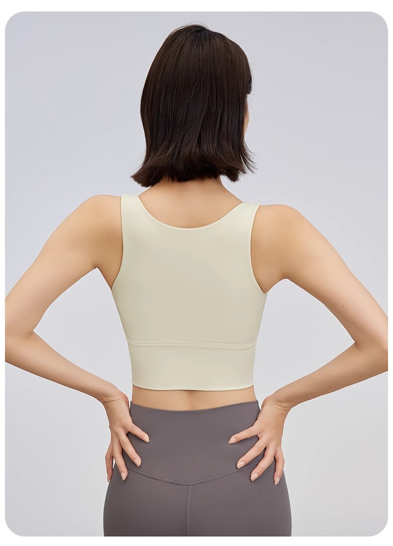 NEVER ME High-Intensity Front-Zip Sports Bra for Women, Running Anti-Shock Push-Up Fitness Training Yoga Vest 6