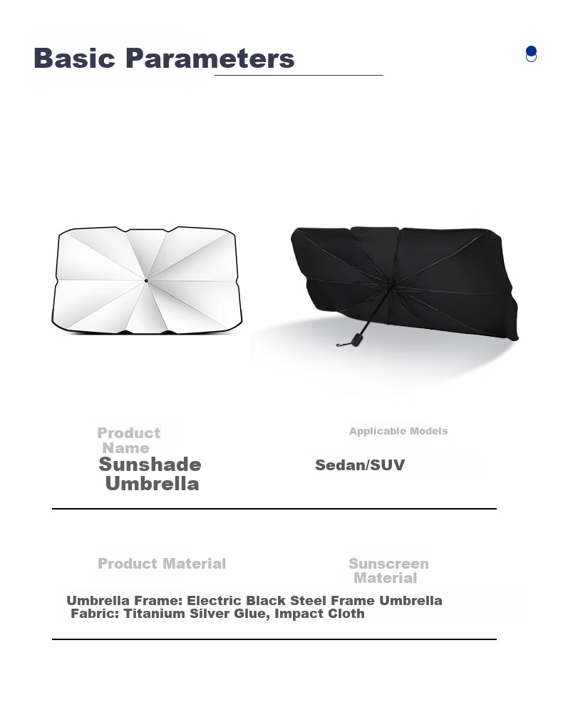 Yueyebing Car Sunshade, Sun Visor, Windshield Sunshade, Heat Insulation, Car Sunshade Curtain, Sun Visor, Large Size 11