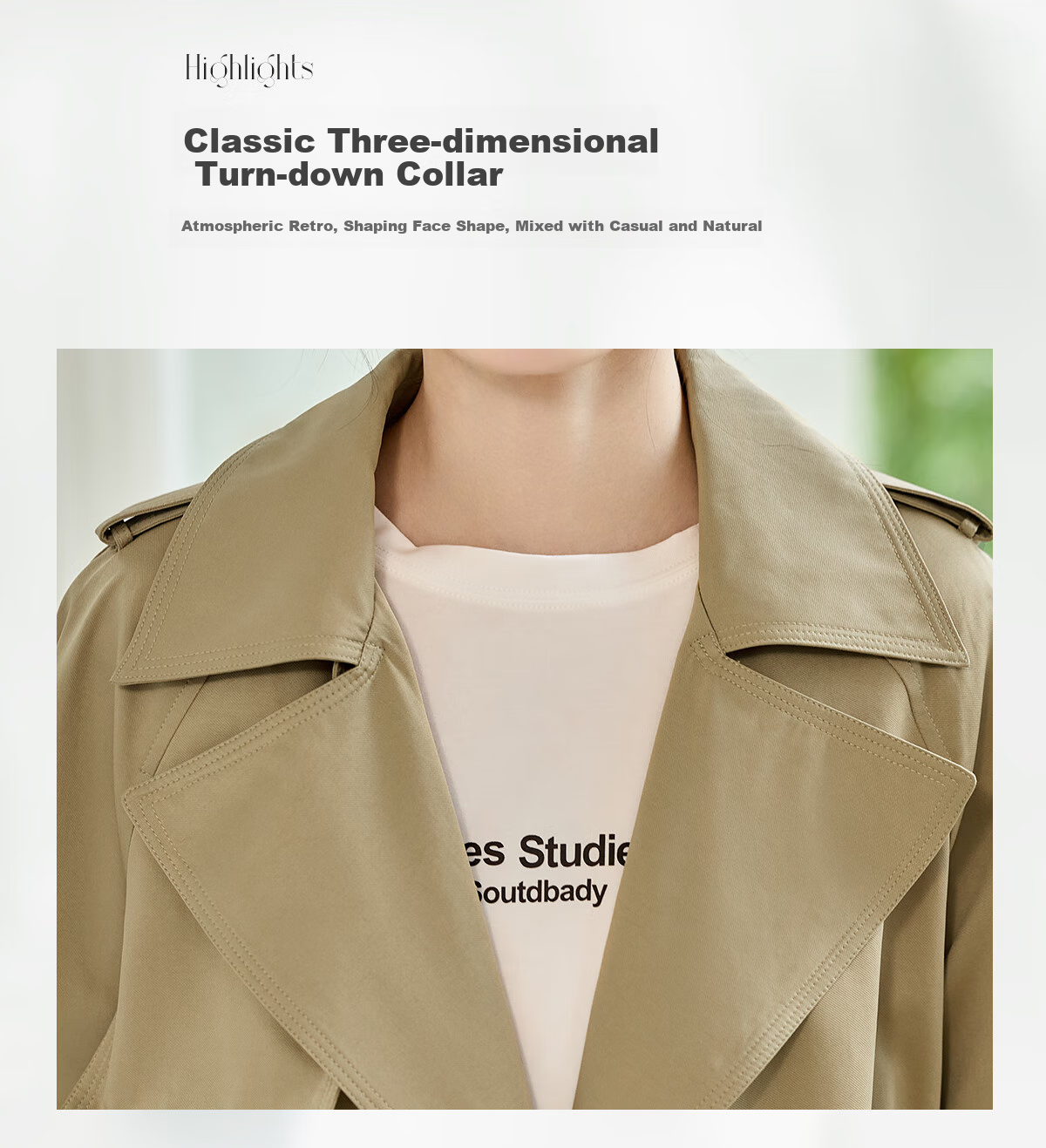 Taxiang British Style Short Windbreaker for Petite Women, Loose-Fitting Short Jacket, Versatile Casual Outerwear for Spring And Autumn, T51D025 5