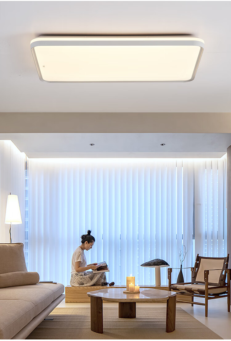 Foshanzhaoming Living Room Ceiling Light, Modern And Simple Eye Protection Lamp for Bedroom And Dining Room, Mijia Smart Control, 128W Qingyue Model 9