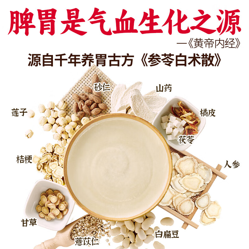 江中猴姑米稀人参米糊15天装养胃早餐猴菇流食中老年营养长辈礼盒450g