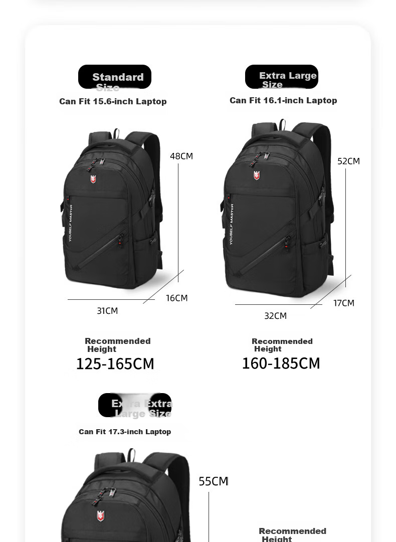 JINSHIWQ Backpack for Men, Large Capacity Business Travel Bag, Laptop Backpack, Hiking Bag, Schoolbag for Middle School, High School And College Students 1