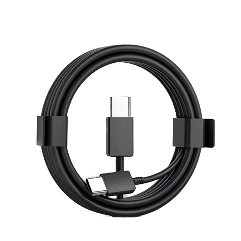 JOWOYE Three-Prong Data Cable, 45W Super Fast Charging for Phones, Compatible with 25W Galaxy/Zflip/fold5/W24S26ultraA55, Dual Type-C Foldable Screen Charger Cable, 1.5m