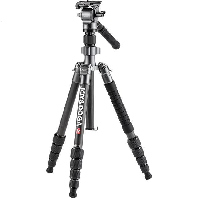 Штатив Fotopro X-4CN VIDEO с гидравлической головкой, карбоновый, серебристый