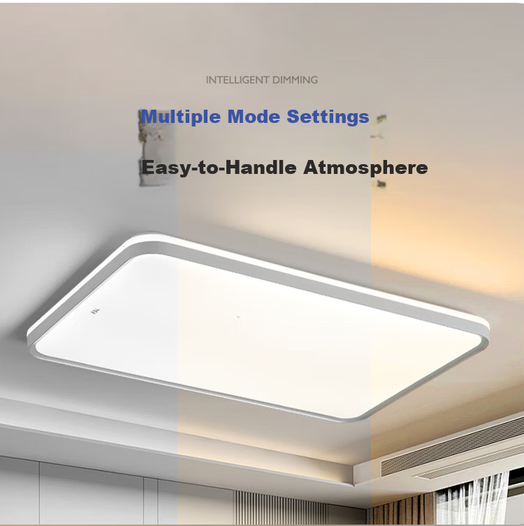 Foshanzhaoming Living Room Ceiling Light, Modern And Simple Eye Protection Lamp for Bedroom And Dining Room, Mijia Smart Control, 128W Qingyue Model 12