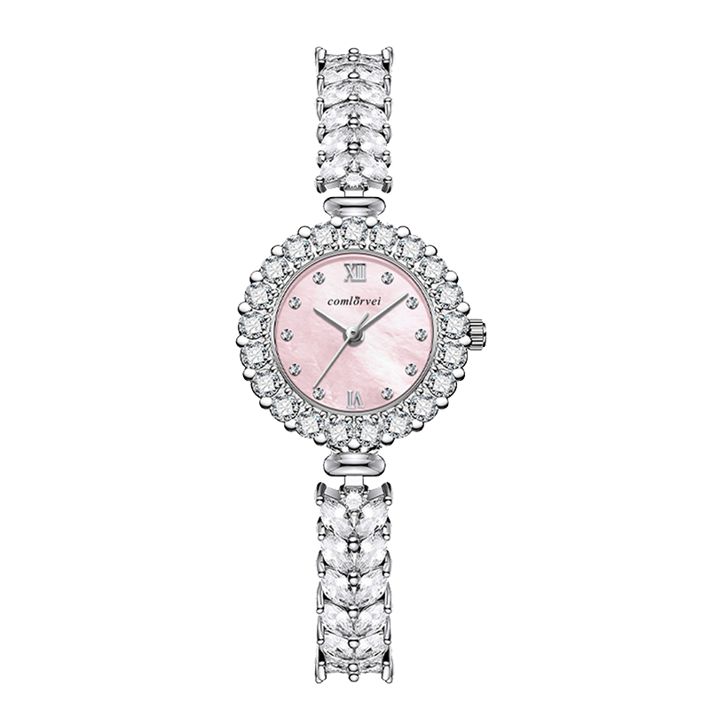 COMLORVEI Flashing Wheat Ear Bracelet, Sweet Girl Exquisite Versatile Wristwatch, British Watch Gift for Women 677