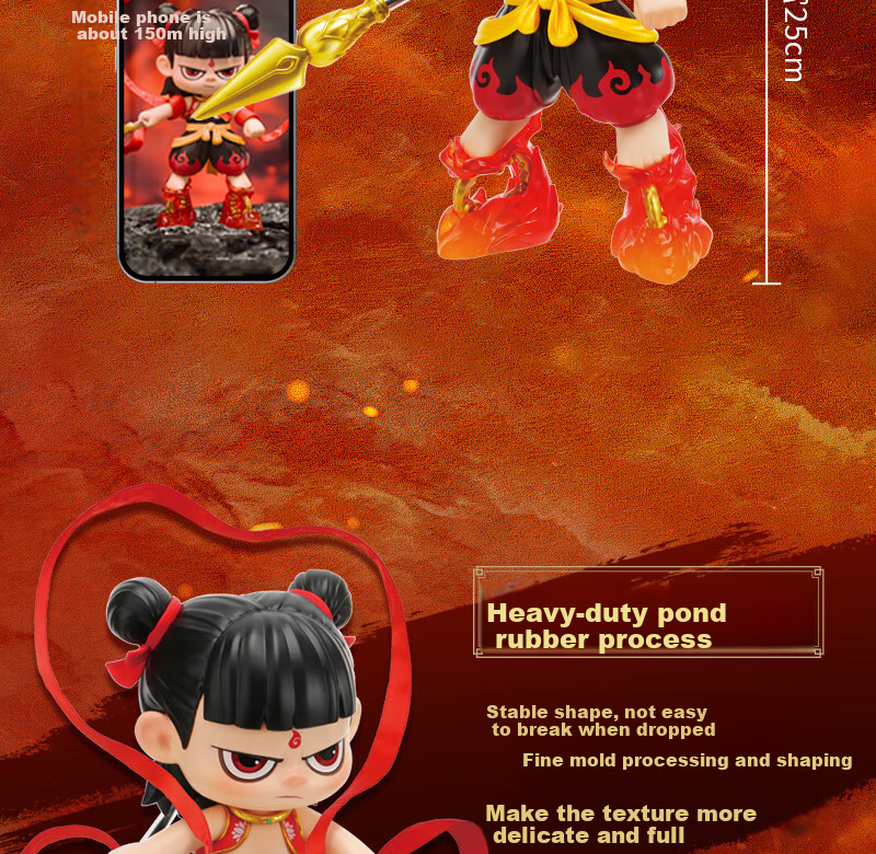 LDCX Nezha's Magic Boy Troublesome Sea 2 Battle Putty Large Figurine, Peripheral Toy, Doll Decoration, Birthday Gift 5