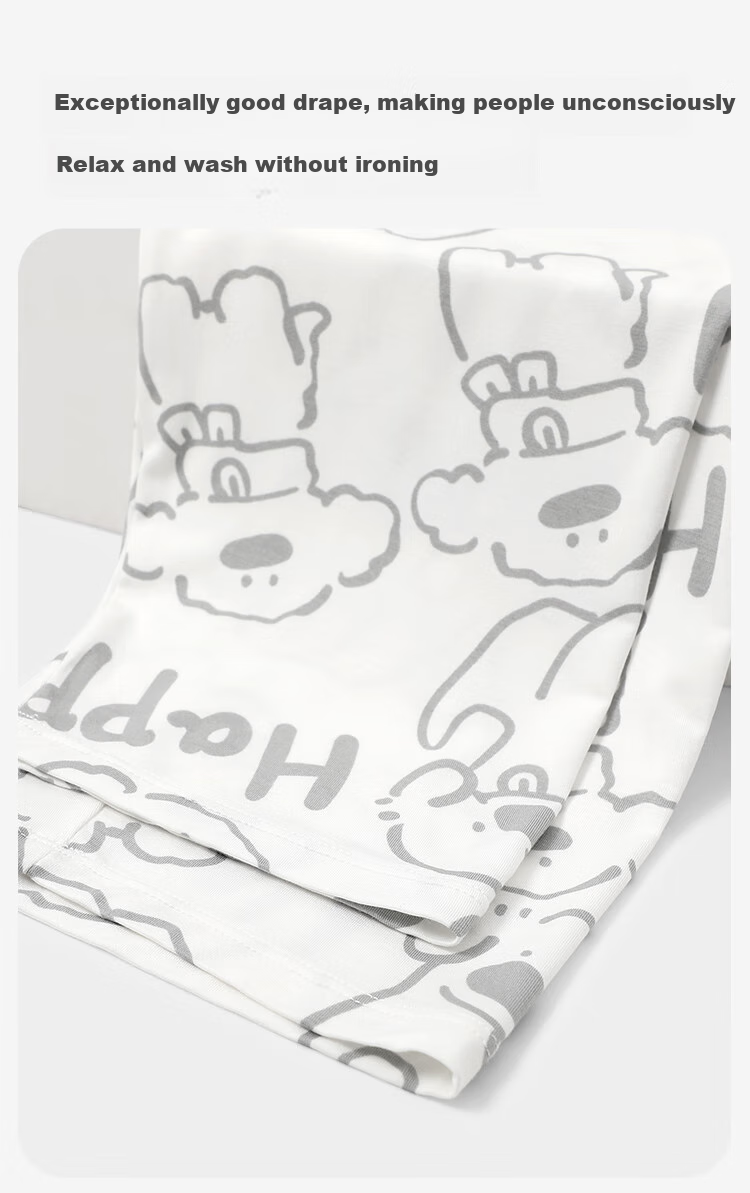 Jiusuiban Children's Pajamas, Boys' Spring And Summer Thin Short-Sleeve Long Pants, Cartoon Home Wear Set for Older Childre 5