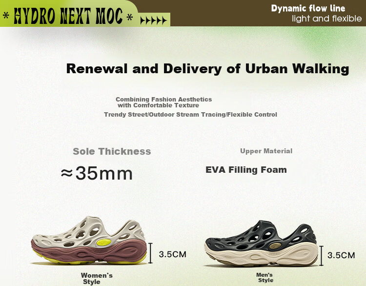 Merrell Water Hiking Shoes, Venom Perforated Shoes, Breathable Non-Slip Waterproof Beach Sandals, Outdoor Slip-On River Tracing Shoes for Men, Size 41 2