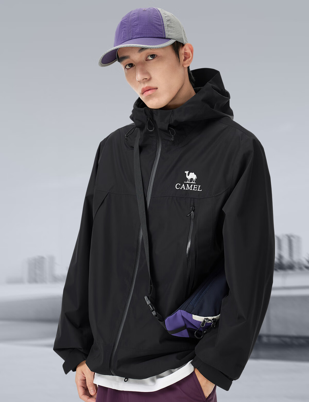 CAMEL Triple-Protection Single-Layer Windbreaker Jacket for Men And Women, Waterproof Coat, New Single-Layer Mountaineering Clothing A35CZ19167 S 2