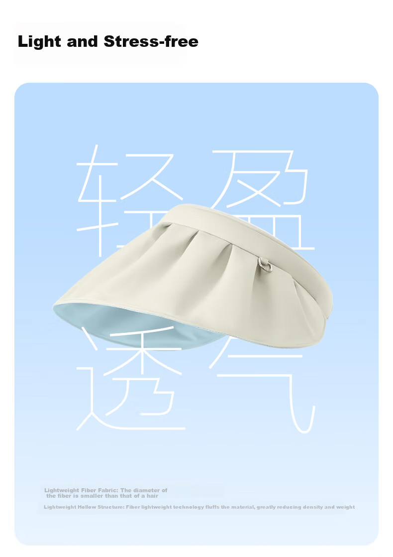 GLO-STORY Women's Shell Sunshade Hat UV Protection Face Covering Beach Cycling Open-Top Sun Hat MMZ914078 9