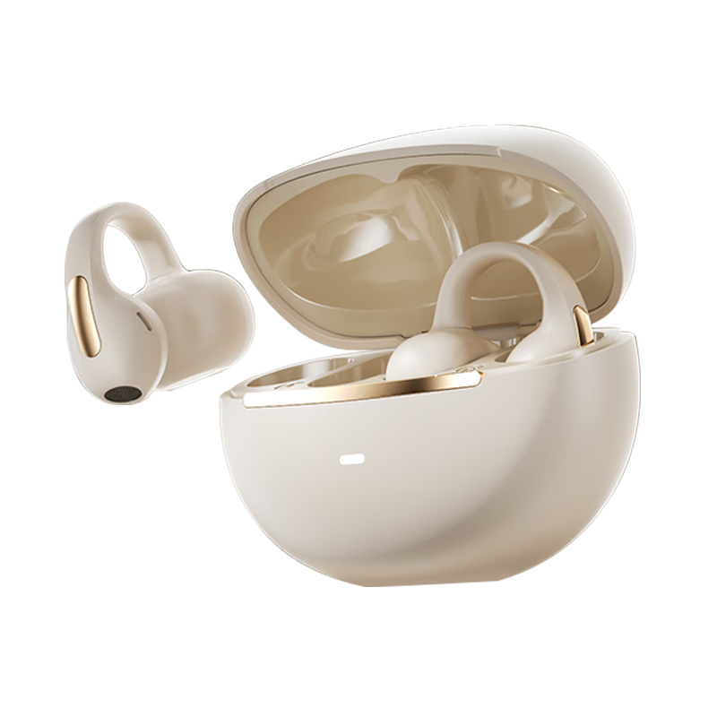 Chuangu 2026 Latest Model | Panoramic Sound Bluetooth Bone Conduction Clip-On Wireless In-Earless Sports Running Music Noise Cancelling Long Battery Life Earphones