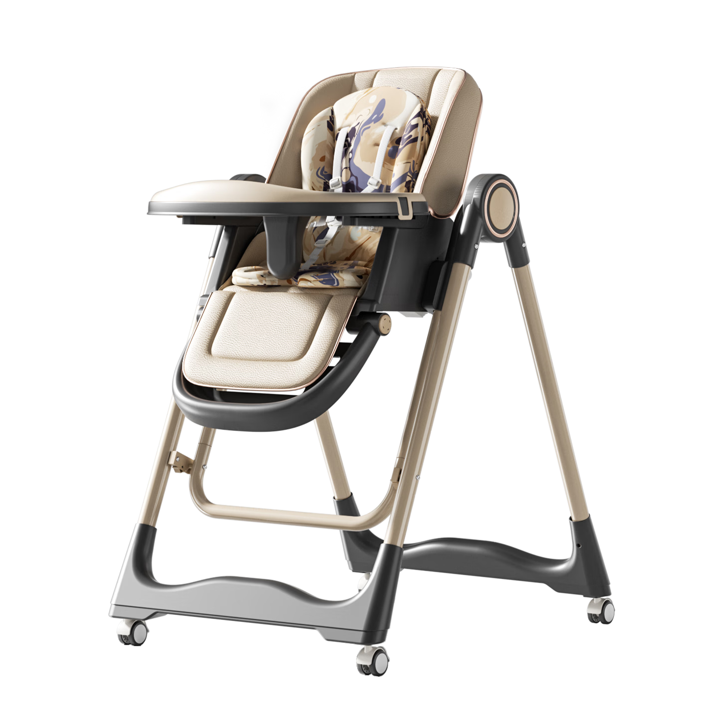 Yuyangxuan Multifunctional Foldable Baby High Chair 0-6 Years Adjustable Reclining Rocking Toddler Dining Chair