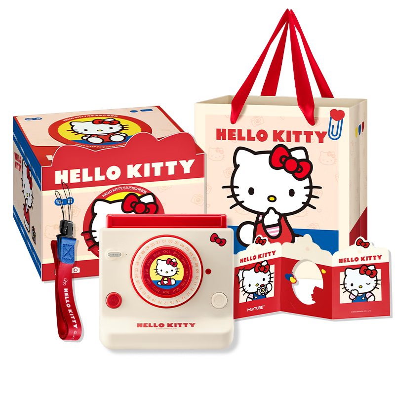 MARtube Hello Kitty Instant Camera Speaker, Wireless Bluetooth Speaker Co-Branded Edition, Practical Home Decoration for Housewarming, Wedding, Desktop Use, Birthday Gift for Girls And Women, Present for Girlfriend