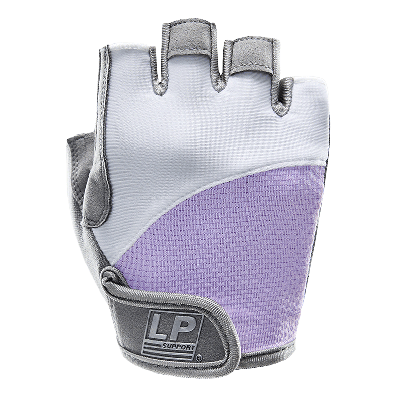 LP Sports Fingerless Fitness Gloves, Non-Slip Breathable Cycling Training Thin Anti-Chafing Women's Special White And Gray 6006CK-M