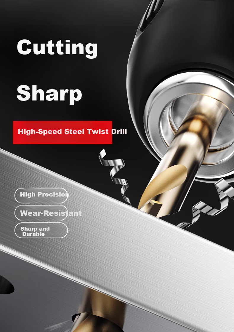 LiDiao Twist Drill High-Hardness Drill Bit for Iron Steel And Stainless Steel, Straight Shank Twist Drill Bit Set for Drilling Steel And Iro 1