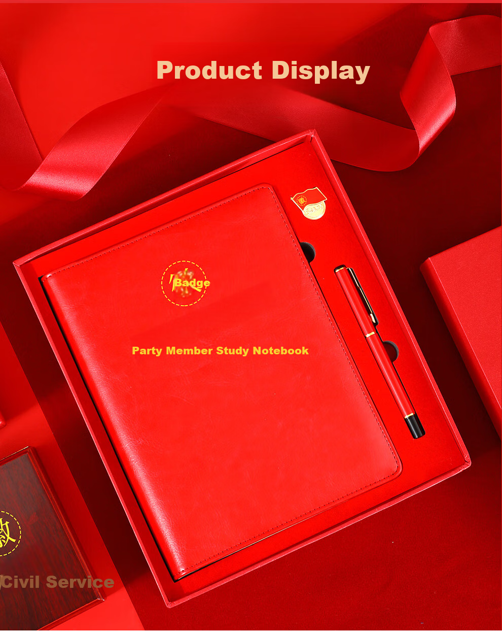 Jiaranheng Loose-Leaf Party Member Study Notebook Gift Box Set, Party Committee Record Book, Party Member Political Birthday Souvenir, July 1st Founding of The Communist Party And August 1st Founding of The People's Liberation Army Day Gift, Party Building Award 5